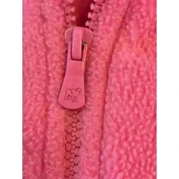 Vintage Polar Dogs Women's Pink Fleece Full Zip Sweater Size 26 - Picture 5 of 7
